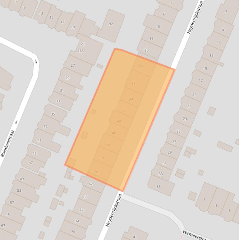 Kaart van postcodegebied 6521LP.