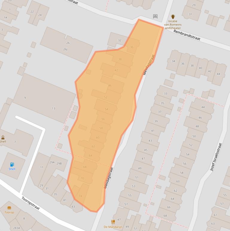 Kaart van postcodegebied 6521MR.