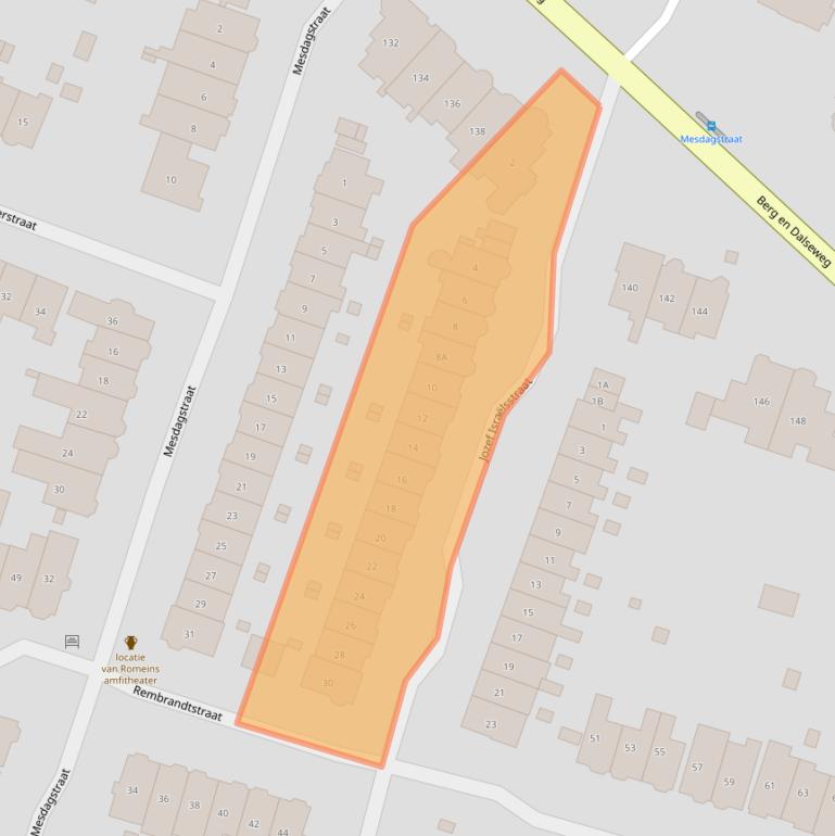 Kaart van postcodegebied 6521MX.