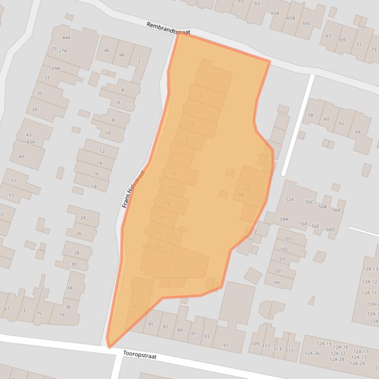 Kaart van postcodegebied 6521NA.