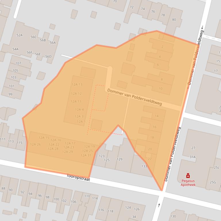 Kaart van postcodegebied 6521ND.