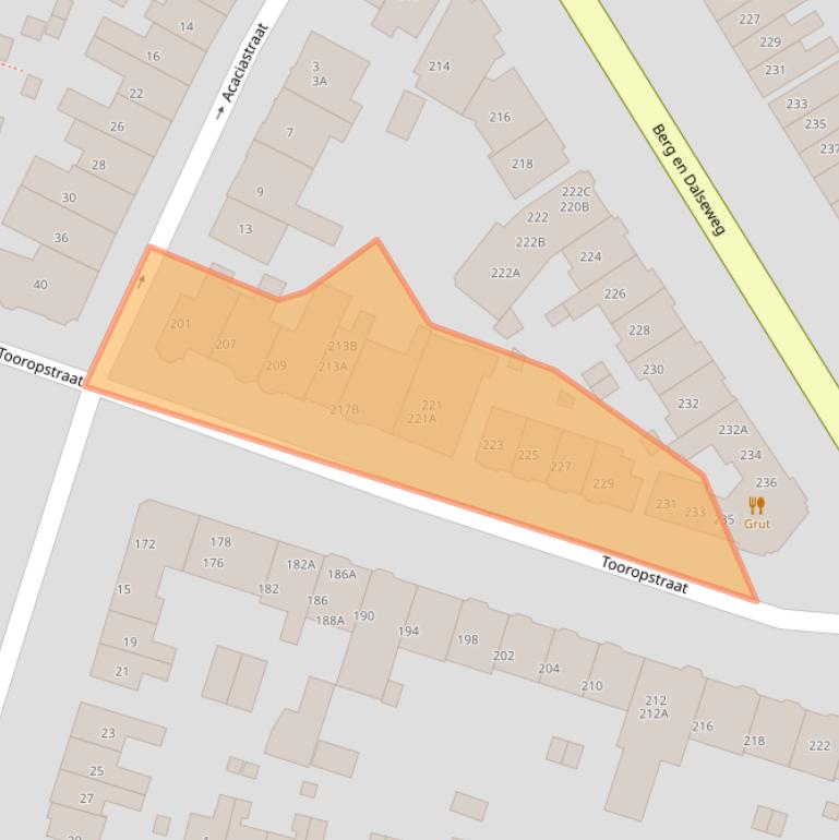 Kaart van postcodegebied 6521NN.