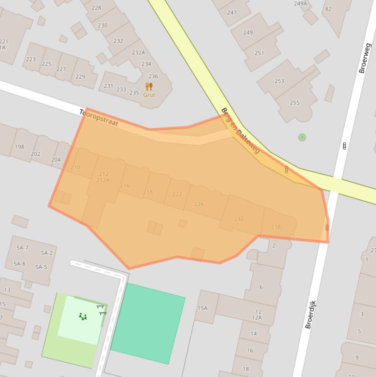 Kaart van postcodegebied 6521NZ.