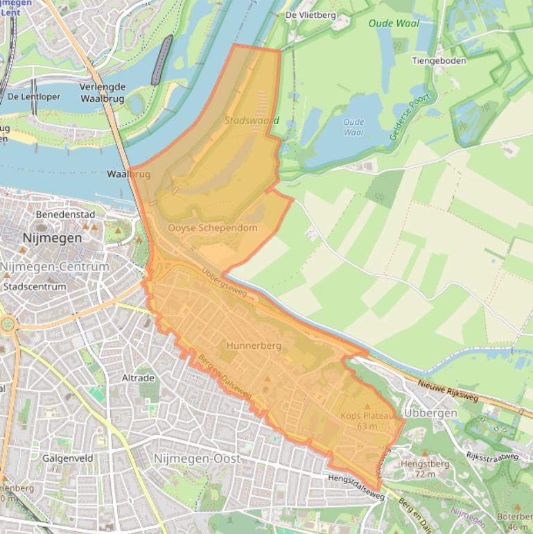 Kaart van postcodegebied 6522.