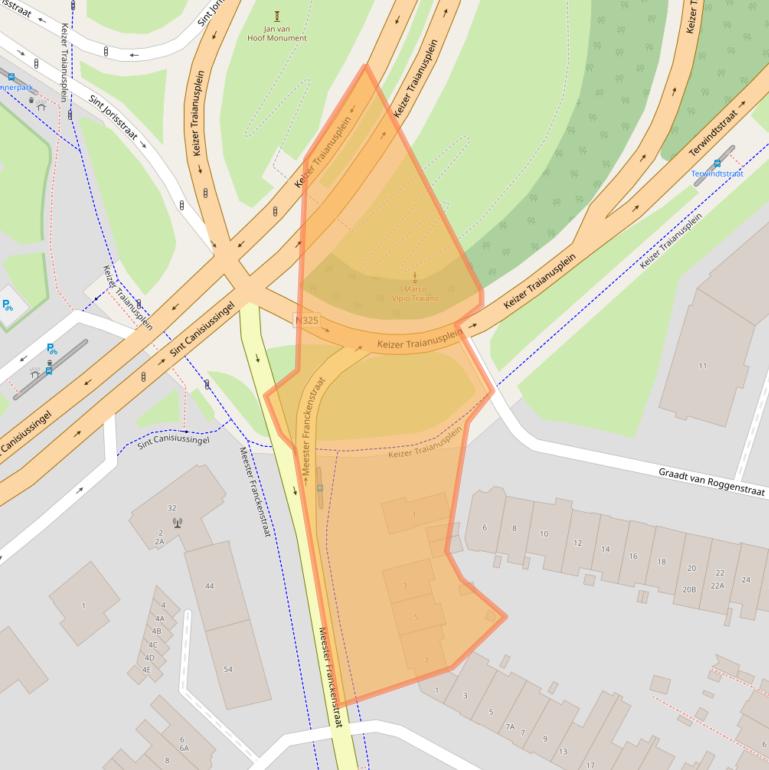 Kaart van postcodegebied 6522AA.