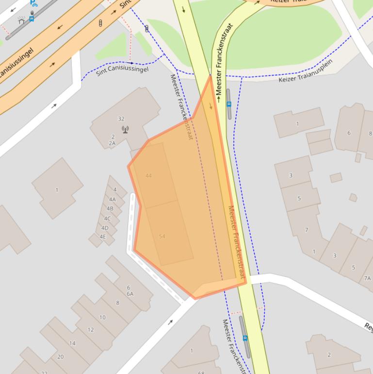 Kaart van postcodegebied 6522AE.