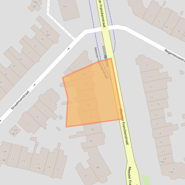 Kaart van postcodegebied 6522AG.