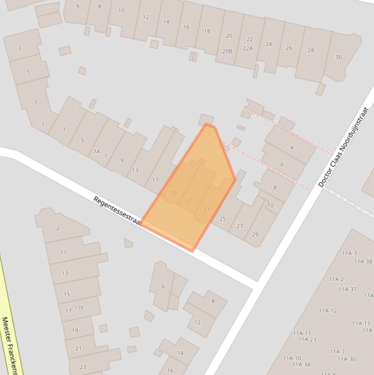 Kaart van postcodegebied 6522AN.