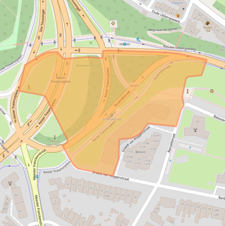 Kaart van postcodegebied 6522AW.