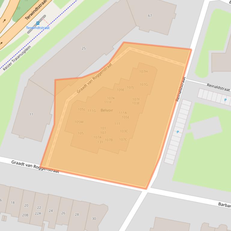 Kaart van postcodegebied 6522AX.