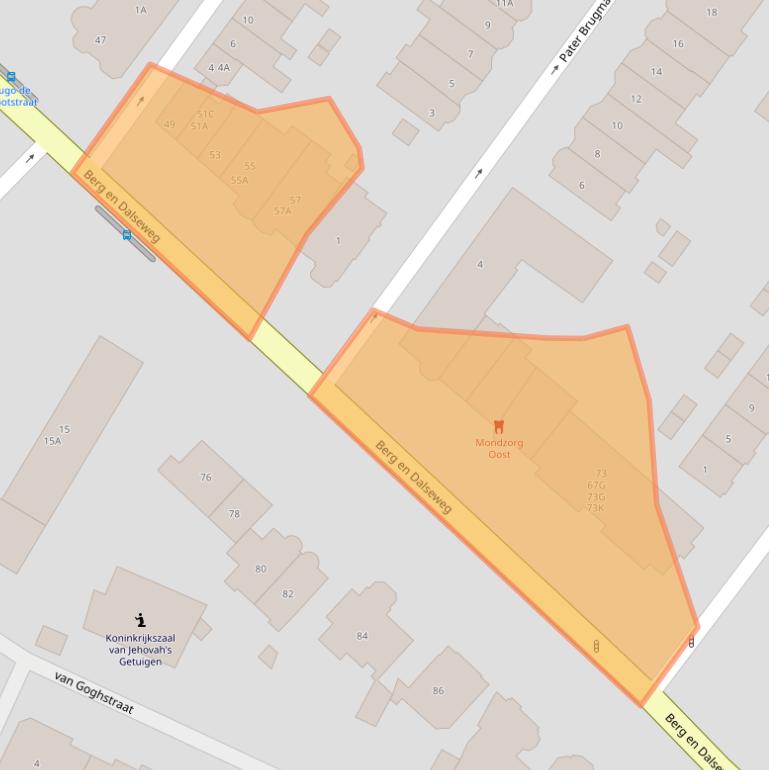 Kaart van postcodegebied 6522BB.