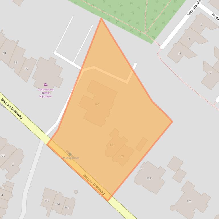 Kaart van postcodegebied 6522BD.