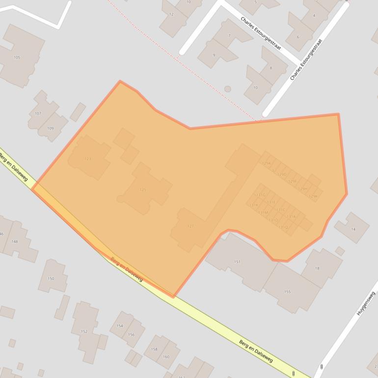 Kaart van postcodegebied 6522BE.