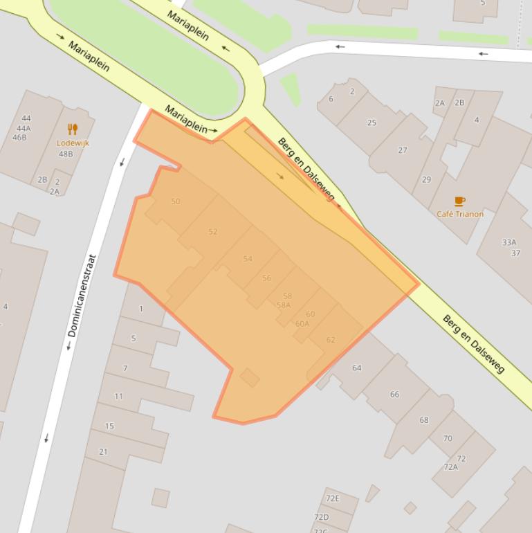 Kaart van postcodegebied 6522BM.