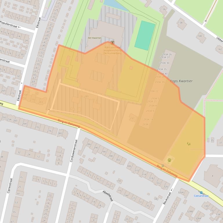 Kaart van postcodegebied 6522CH.