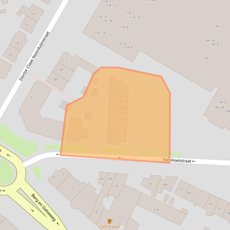 Kaart van postcodegebied 6522DA.