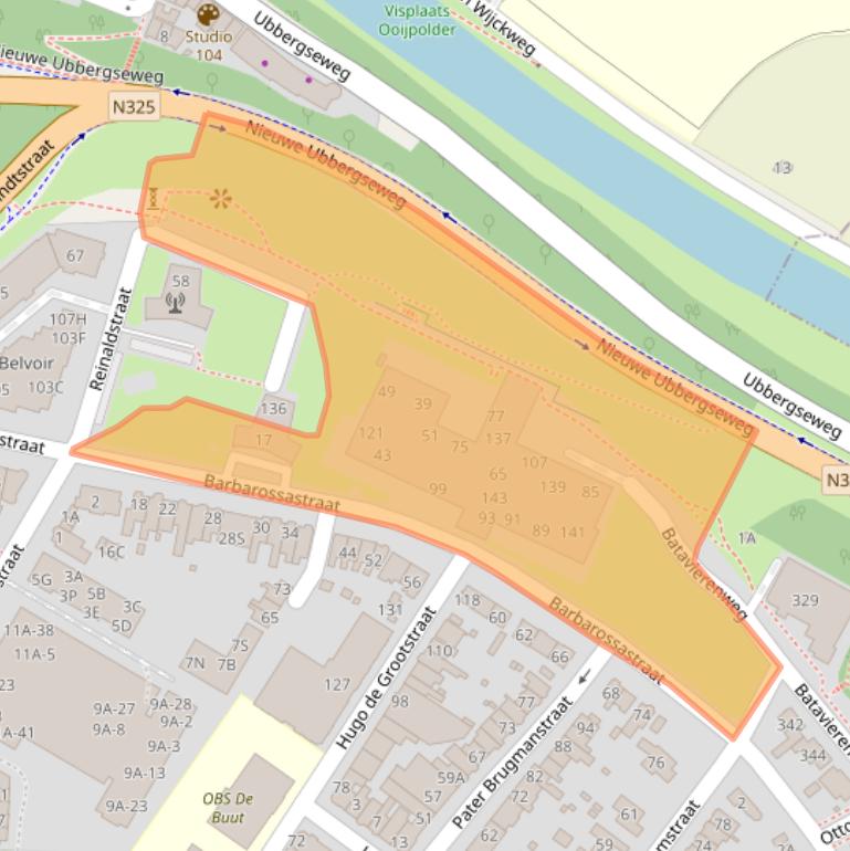 Kaart van postcodegebied 6522DK.