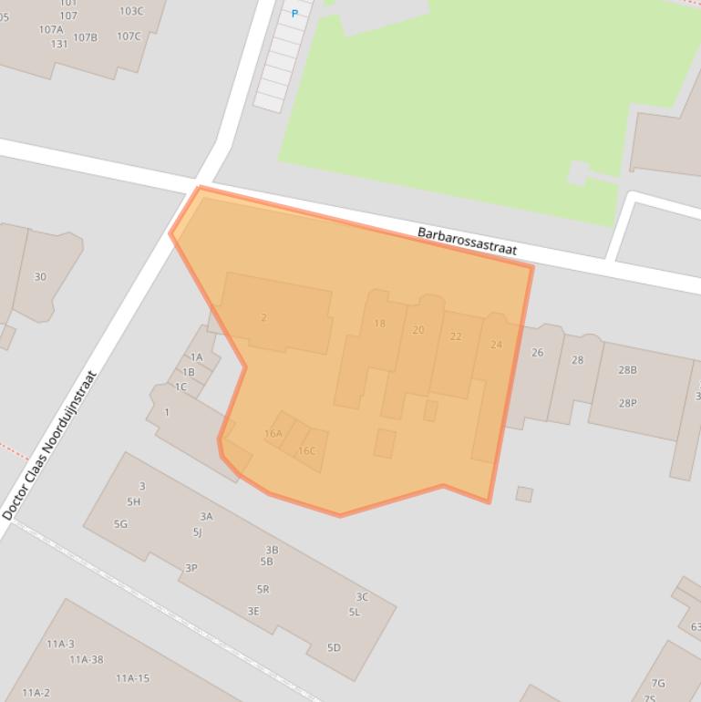 Kaart van postcodegebied 6522DL.