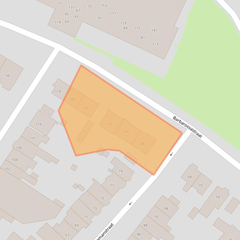 Kaart van postcodegebied 6522DP.