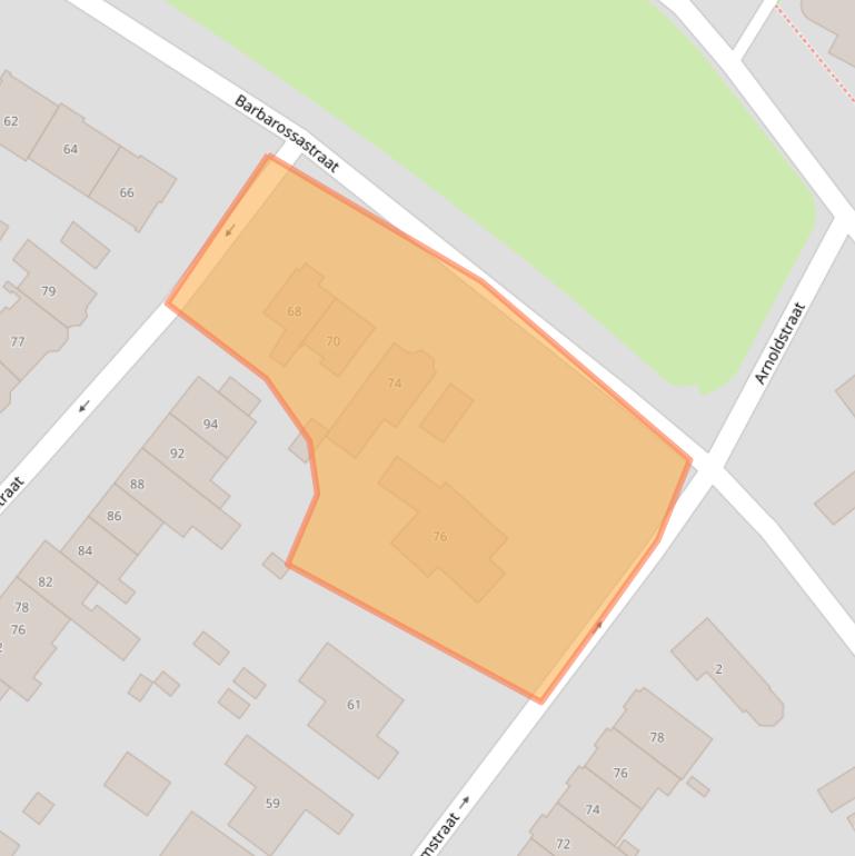 Kaart van postcodegebied 6522DR.