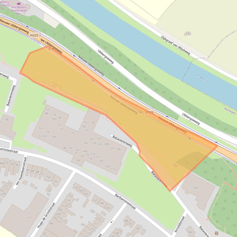 Kaart van postcodegebied 6522EA.