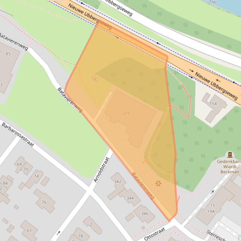 Kaart van postcodegebied 6522EE.