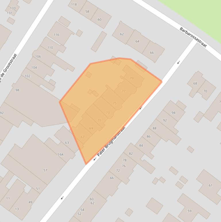 Kaart van postcodegebied 6522EK.