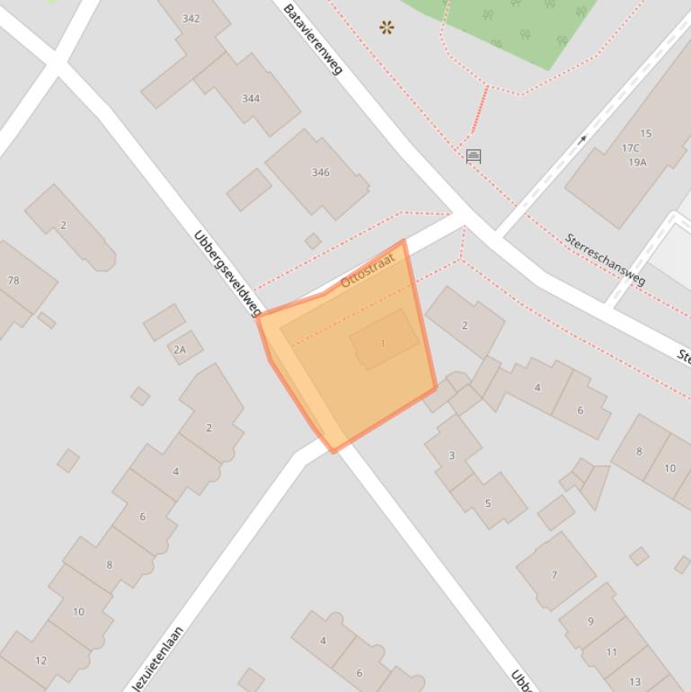 Kaart van postcodegebied 6522GE.