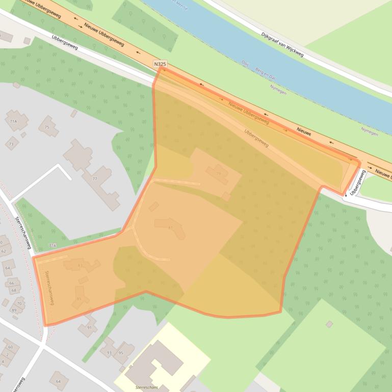 Kaart van postcodegebied 6522GM.