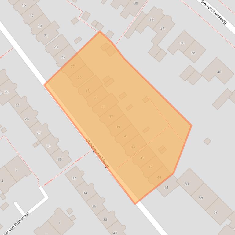 Kaart van postcodegebied 6522HB.