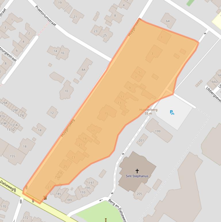 Kaart van postcodegebied 6522HK.