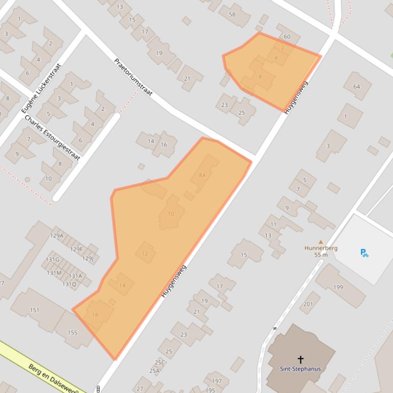 Kaart van postcodegebied 6522HL.