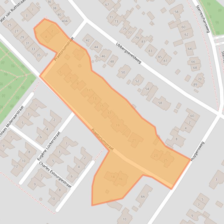 Kaart van postcodegebied 6522HN.