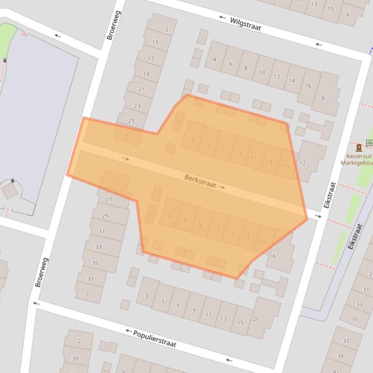 Kaart van postcodegebied 6522JJ.