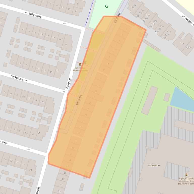 Kaart van postcodegebied 6522JL.