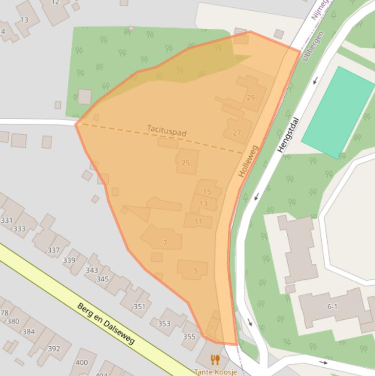 Kaart van postcodegebied 6522JT.