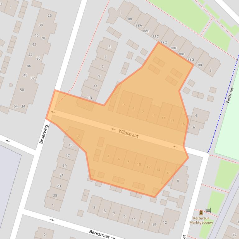 Kaart van postcodegebied 6522JW.