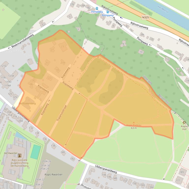 Kaart van postcodegebied 6522KB.