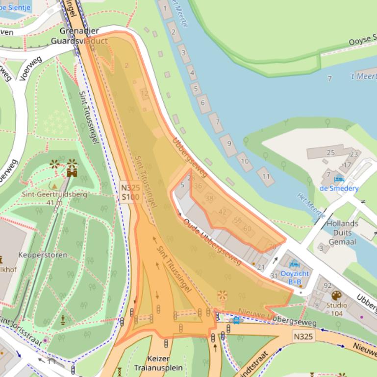 Kaart van postcodegebied 6522KJ.