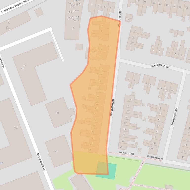 Kaart van postcodegebied 6523AB.