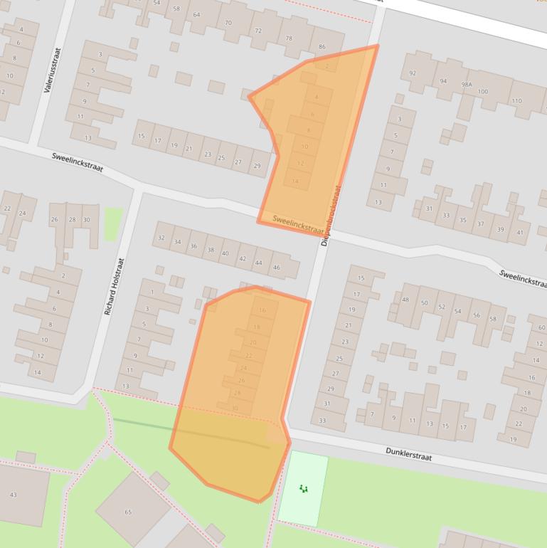 Kaart van postcodegebied 6523AH.
