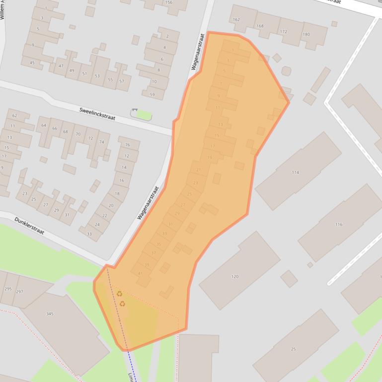 Kaart van postcodegebied 6523AL.