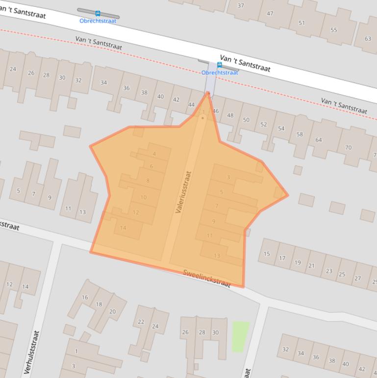 Kaart van postcodegebied 6523AT.