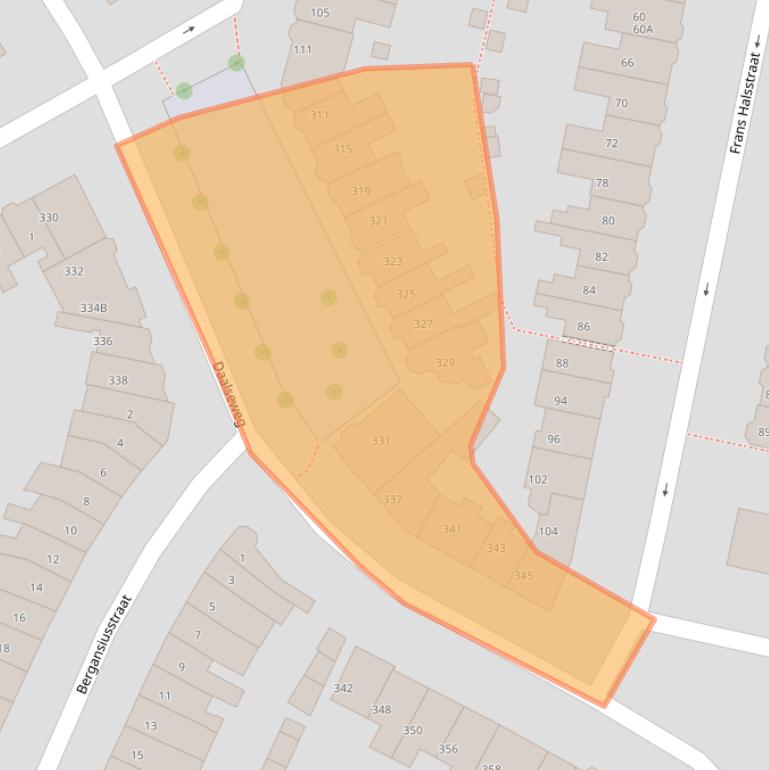 Kaart van postcodegebied 6523CB.