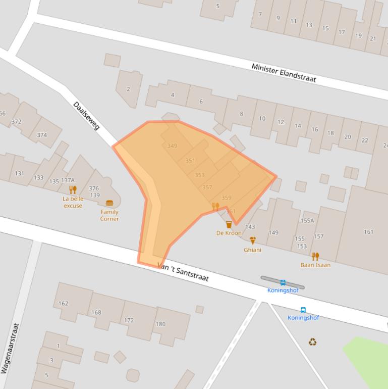 Kaart van postcodegebied 6523CC.