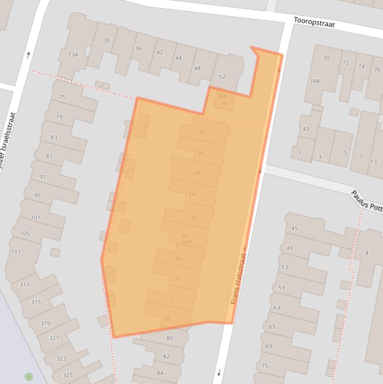 Kaart van postcodegebied 6523CM.