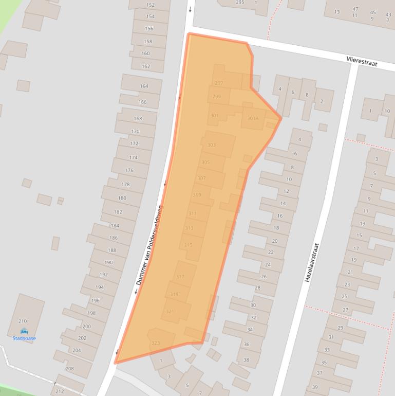 Kaart van postcodegebied 6523CX.