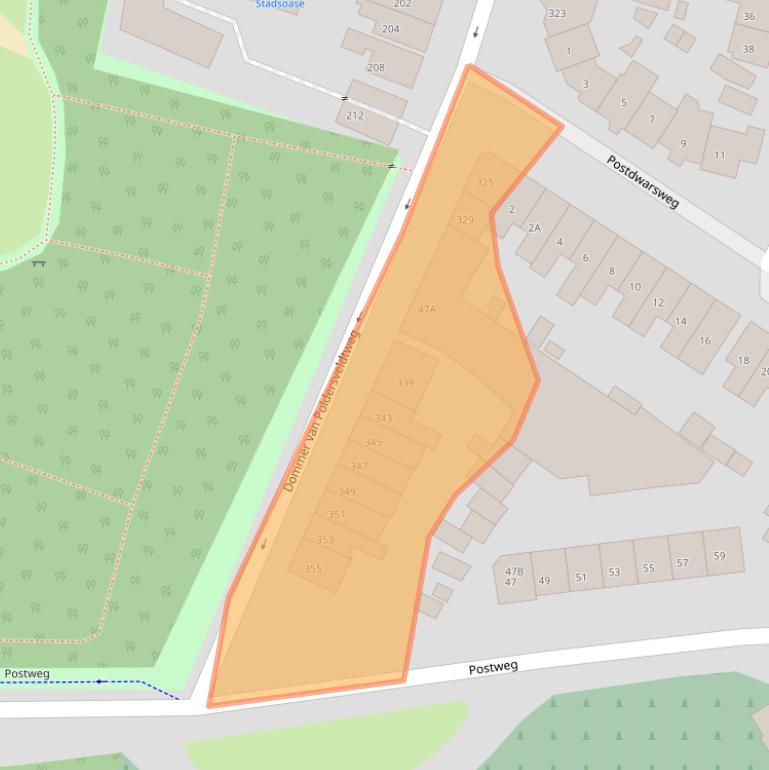 Kaart van postcodegebied 6523CZ.