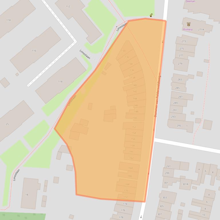 Kaart van postcodegebied 6523DD.