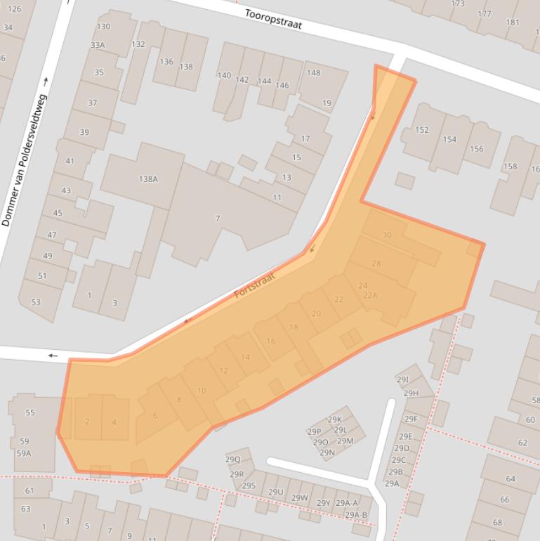 Kaart van postcodegebied 6523DH.